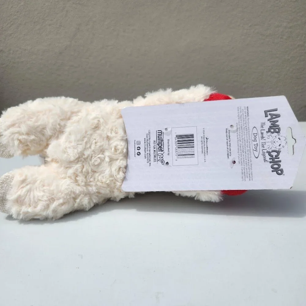 NEW Multipet Lamb Chop Dog Plush Toy Squeaky 10